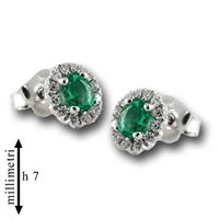 Earrings Gemoro Woman in White Gold Smeraldo OC059BIA.SM